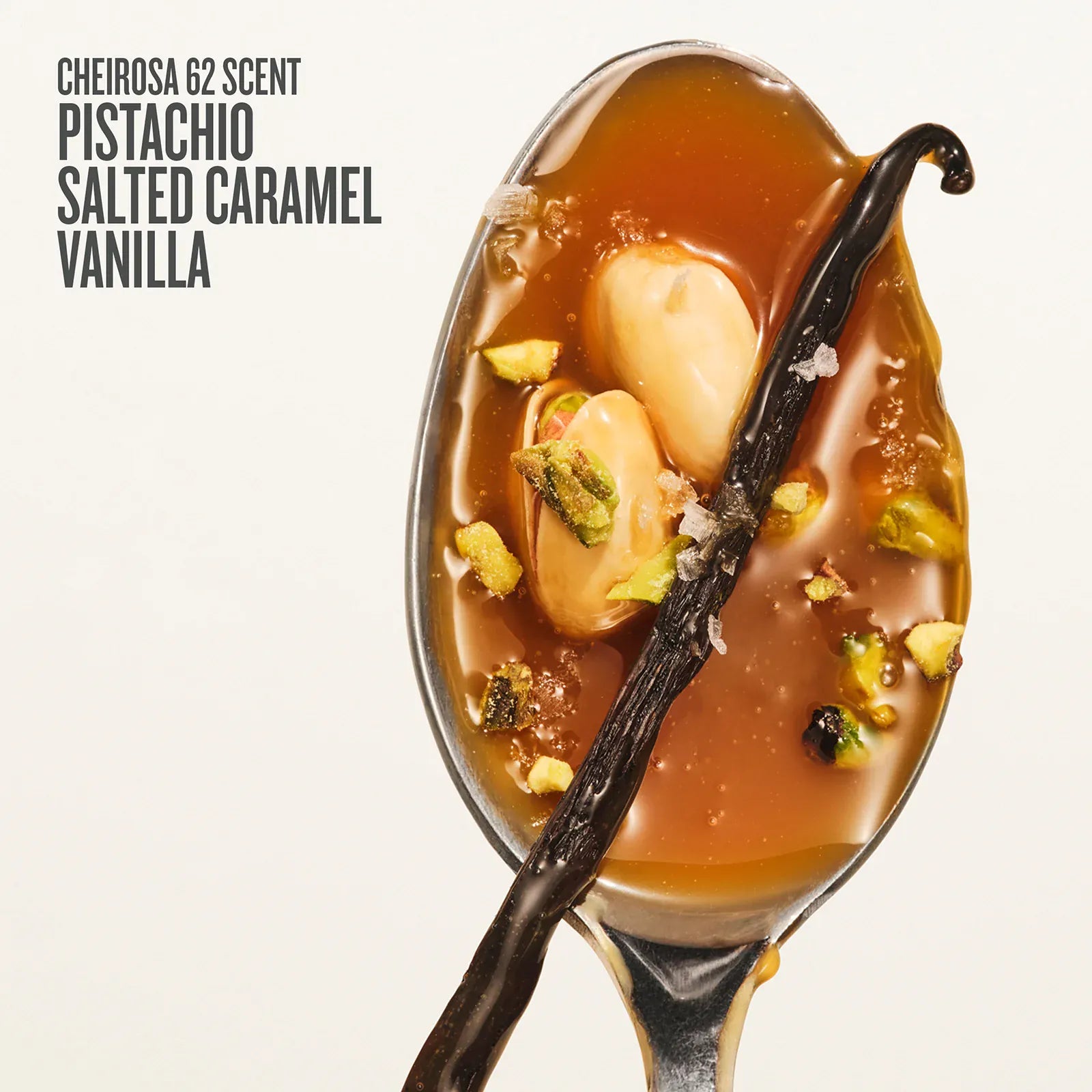 Cheirosa 62 scent pistachio, salted caramel, vanilla